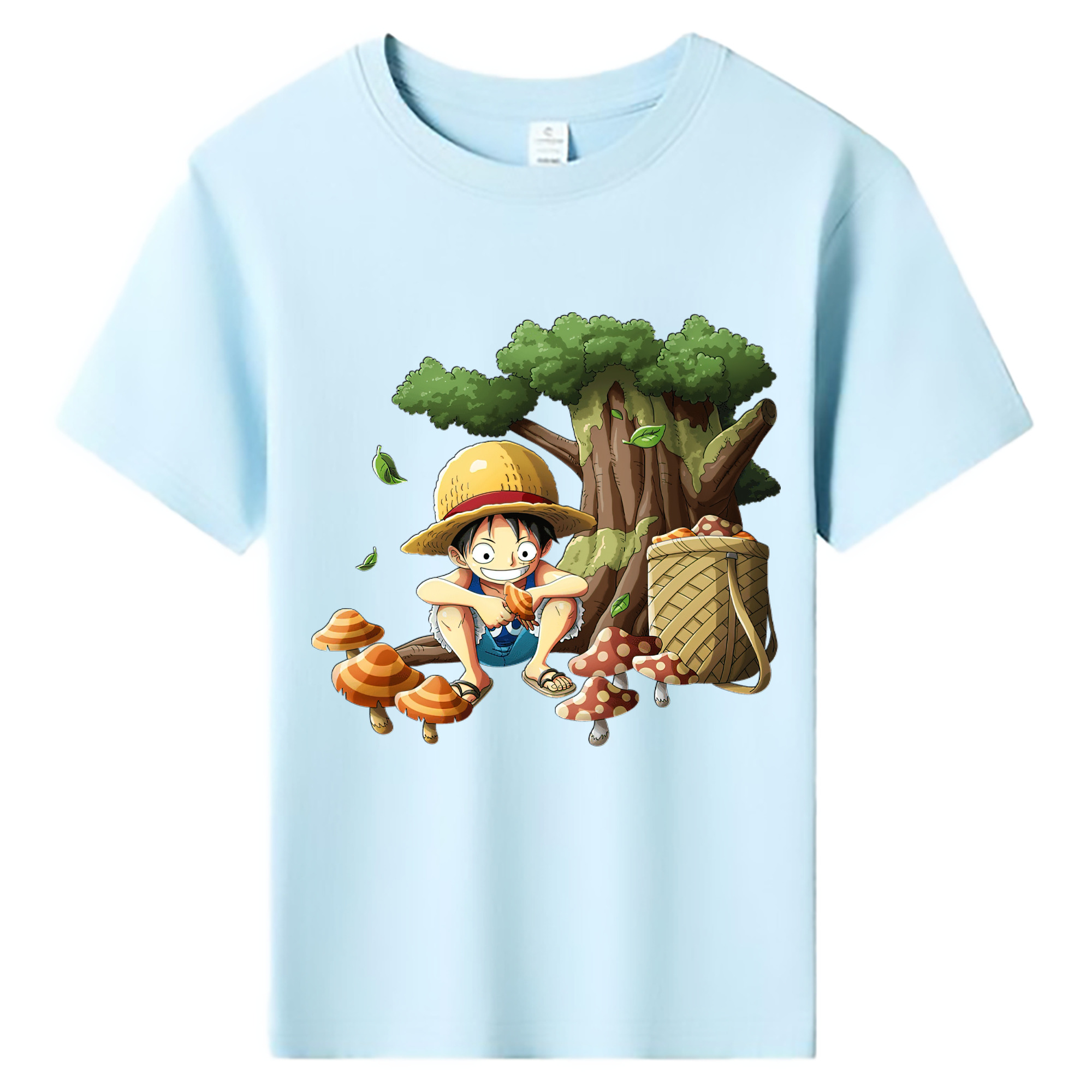 （画像用） ワンピース モンキー・D・ルフィ ONE PIECE Monkey D. Luffy 綿100％キッズTシャツ（フロントプリント）